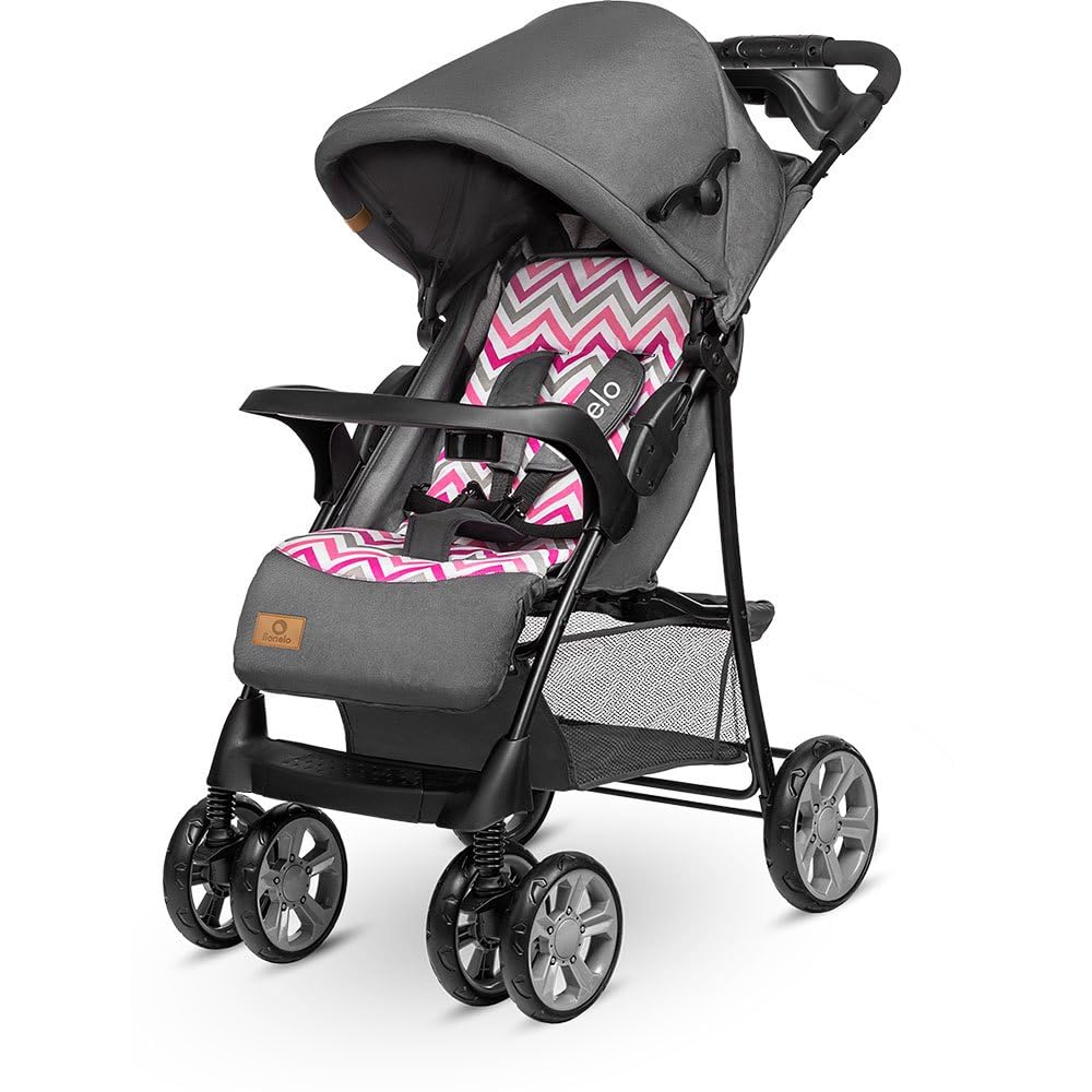 LIONELO Emma Plus Buggy, leicht & faltbar, Liegefunktion, bis 15 kg, Pink