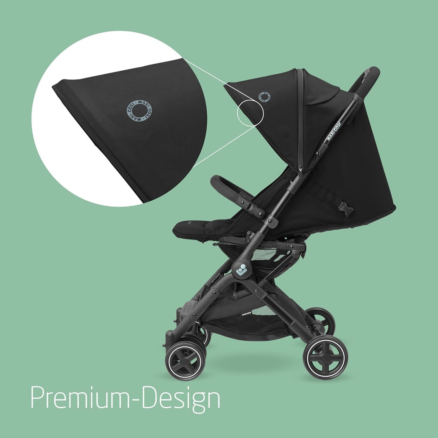 Maxi-Cosi Lara2 Buggy, leicht & kompakt, Liegefunktion, bis 22 kg, Schwarz