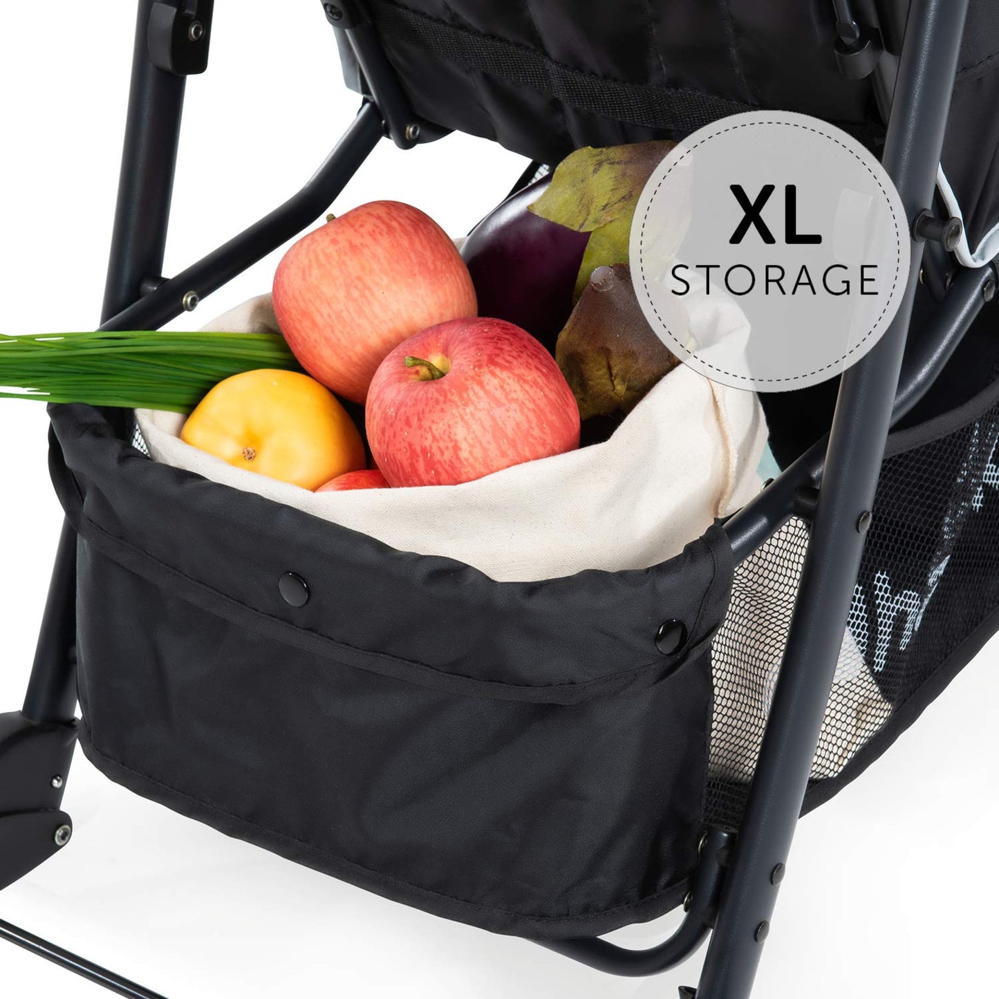 Hauck Shopper Neo II Buggy, liegefunktion & faltbar, bis 22 kg, Schwarz/Grau