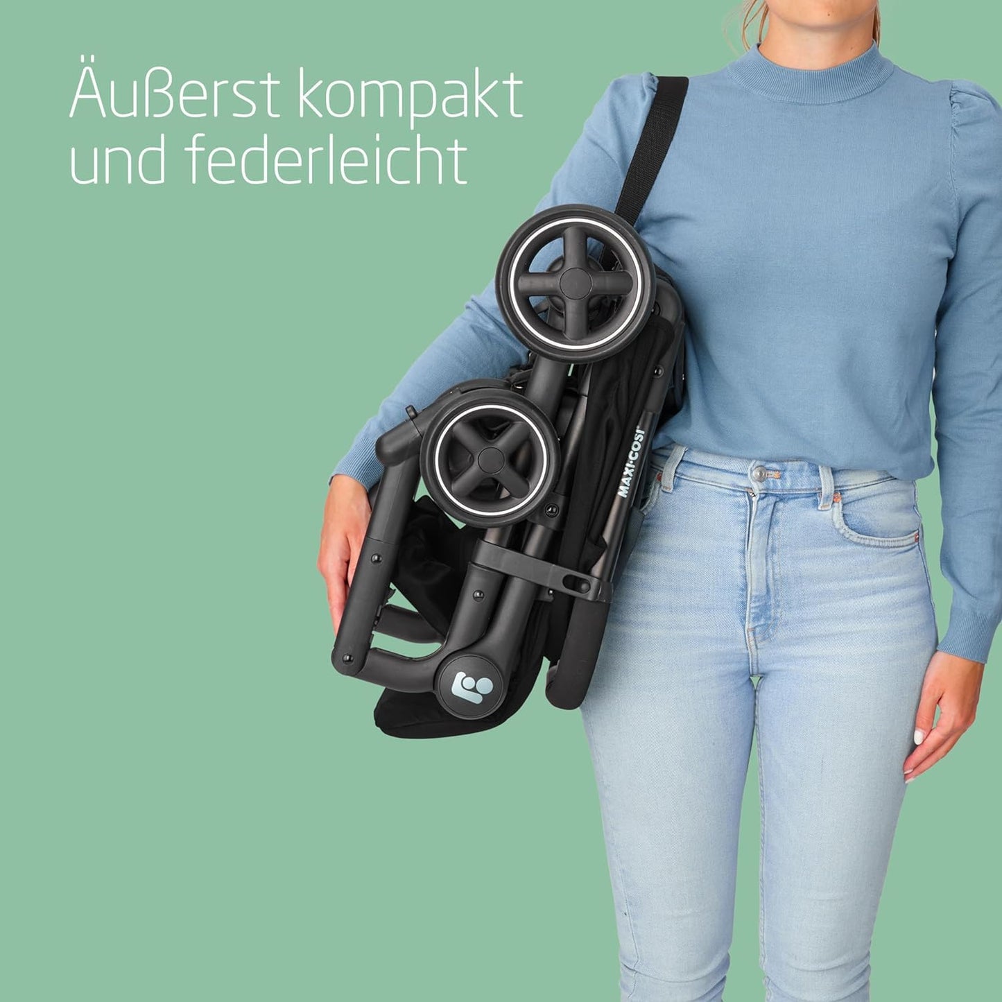 Maxi-Cosi Lara2 Buggy, leicht & kompakt, Liegefunktion, bis 22 kg, Schwarz