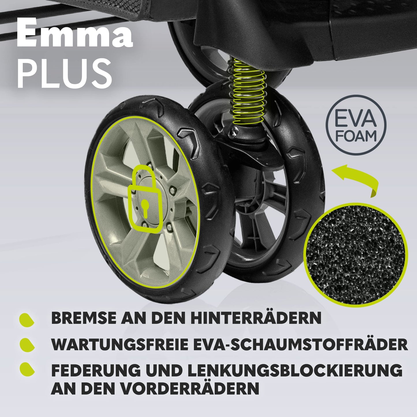 LIONELO Emma Plus Buggy, leicht & faltbar, Liegefunktion, bis 15 kg, Pink