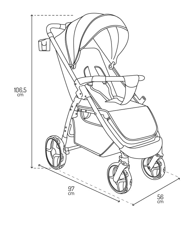 MoMi MIYA EVA Kinder-Buggy, leicht & faltbar, bis 22 kg