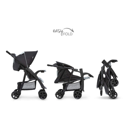Hauck Shopper Neo II Buggy, liegefunktion & faltbar, bis 22 kg, Schwarz/Grau