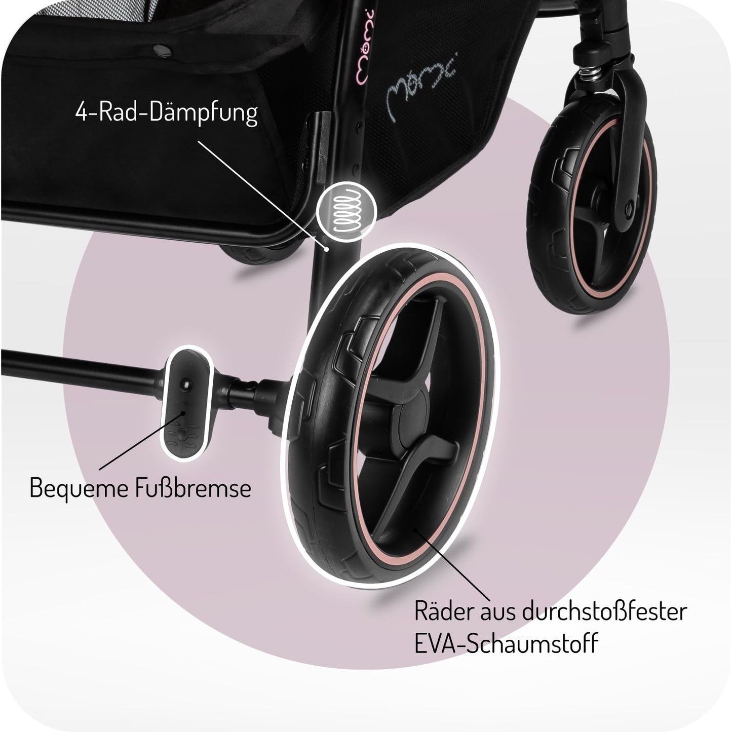 MoMi MIYA EVA Kinder-Buggy, leicht & faltbar, bis 22 kg