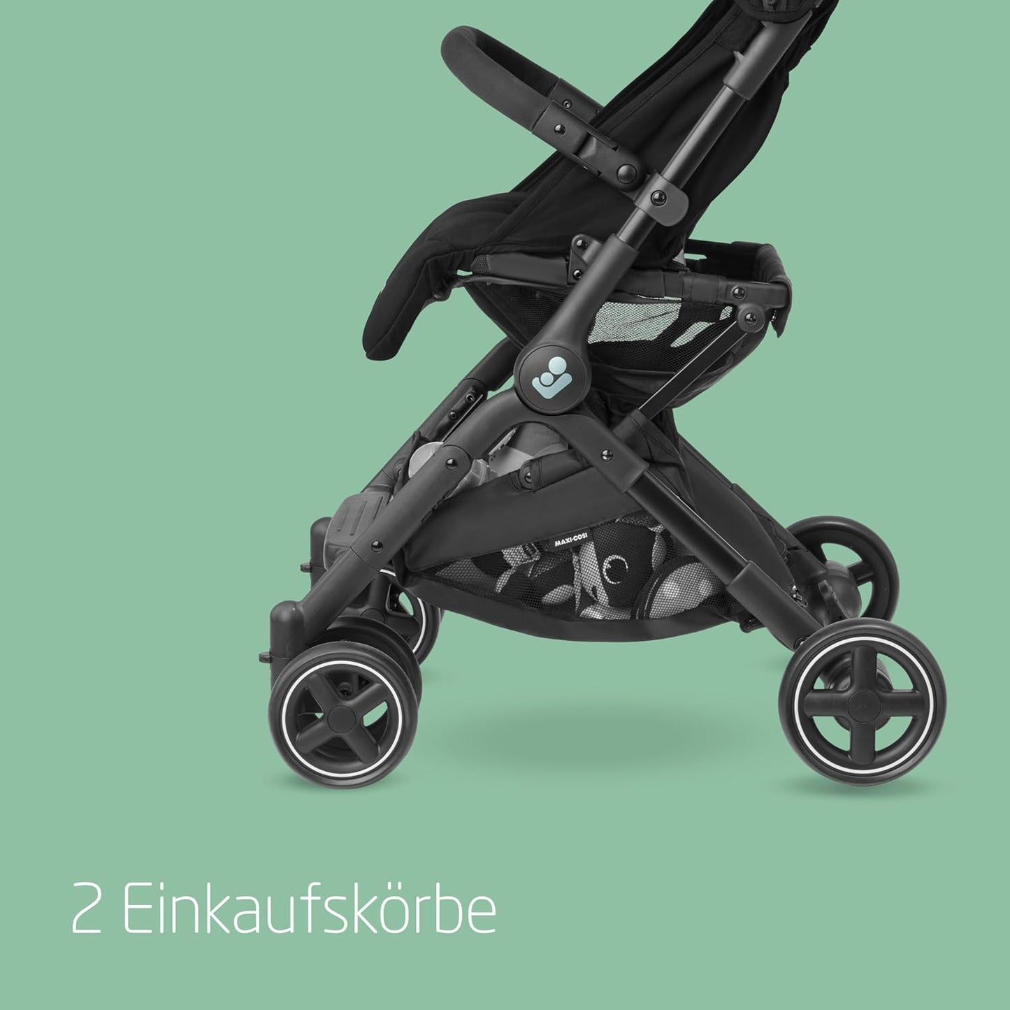 Maxi-Cosi Lara2 Buggy, leicht & kompakt, Liegefunktion, bis 22 kg, Schwarz