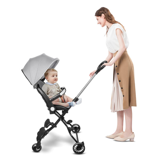 Reisekinderwagen, kompakt & faltbar, drehbarer Sitz, für Kleinkinder