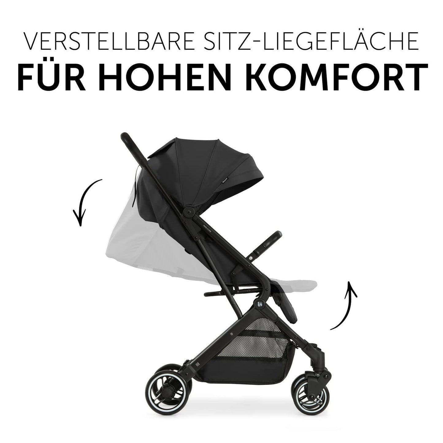 Hauck Travel N Care Reise Buggy, leicht & kompakt, bis 22 kg, Schwarz