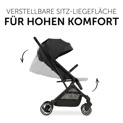 Hauck Travel N Care Reise Buggy, leicht & kompakt, bis 22 kg, Schwarz