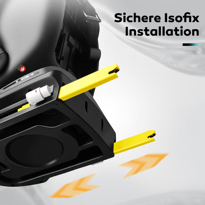 LETTAS i-Size Kindersitz 360° drehbar, Isofix, 40–150 cm, 0–12 Jahre